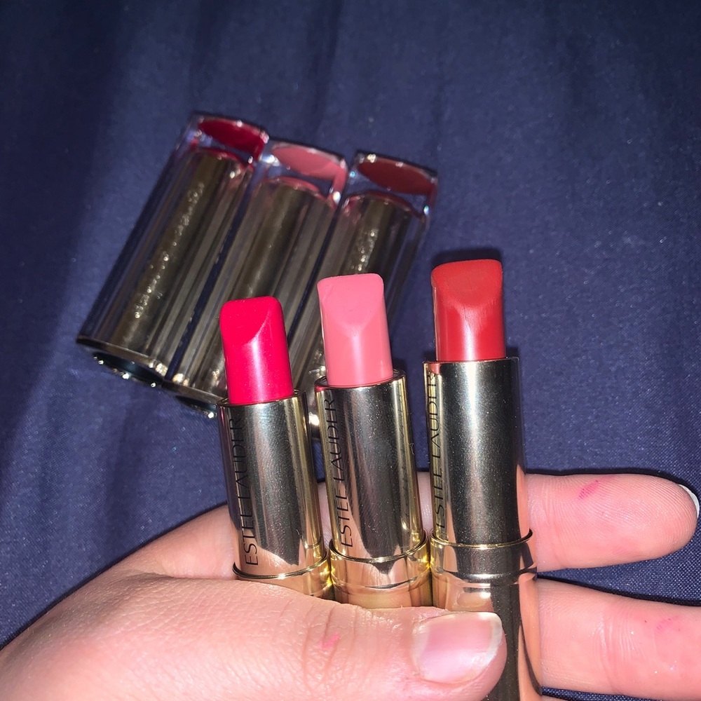 3 ESTEE LAUDER PURE COLOR LOVE lipsticks
